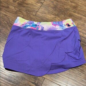 Ivivva by Lululemon purple and colourful sport skort size 14